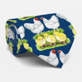 Wyandotte White Chicken Family Stropdas (Opgerold)