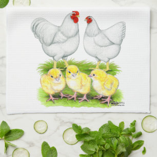Wyandotte Witte Kippenfamilie Theedoek