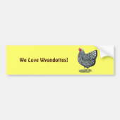 Wyandotte: Zilverlaced hout Bumpersticker (Voorkant)