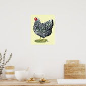 Wyandotte: Zilverlaced hout Poster (Keuken)