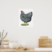 Wyandotte: Zilverlaced hout Poster (Keuken)
