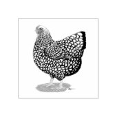 Wyandotte: Zilverlaced hout Rubberstempel (Afrduk)