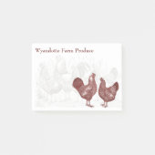 Wyandottes  Red Chickens Country Boerderij Post-it® Notes (Voorkant)