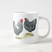 Wyandottes Silver-laced Pair Grote Koffiekop (Rechts)