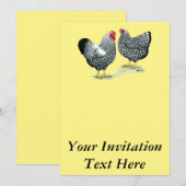 Wyandottes Silver-laced Pair Kaart (Voorkant / Achterkant)