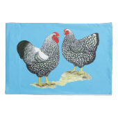 Wyandottes Silver-laced Pair Kussensloop (Achterkant)