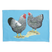 Wyandottes Silver-laced Pair Kussensloop (Voorkant)