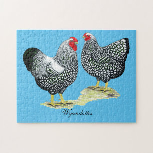 Wyandottes Silver-laced Pair Legpuzzel