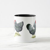 Wyandottes Silver-laced Pair Mok (Midden)