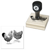 Wyandottes Silver-laced Pair Rubberstempel (Gestempeld)