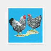 Wyandottes Silver-laced Pair Servet (Voorkant)