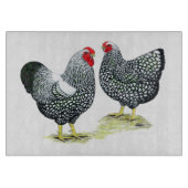 Wyandottes Silver-laced Pair Snijplank (Voorkant)