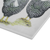 Wyandottes Silver-laced Pair Snijplank (Hoek)