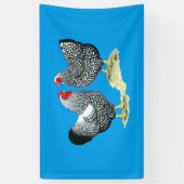 Wyandottes Silver-laced Pair Spandoek (Verticaal)