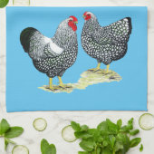 Wyandottes Silver-laced Pair Theedoek (Gevouwen)
