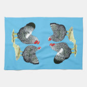 Wyandottes Silver-laced Pair Theedoek (Horizontaal)