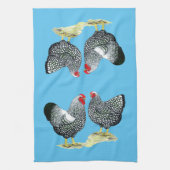 Wyandottes Silver-laced Pair Theedoek (Verticaal)