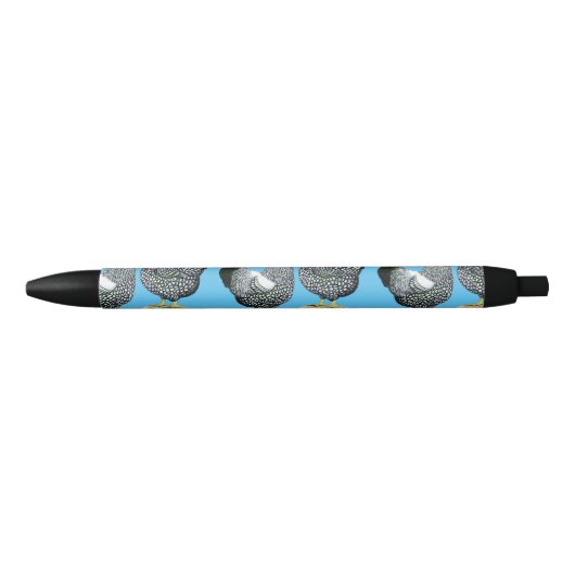 Wyandottes Silver-laced Pair Zwarte Inkt Pen (Voorkant)