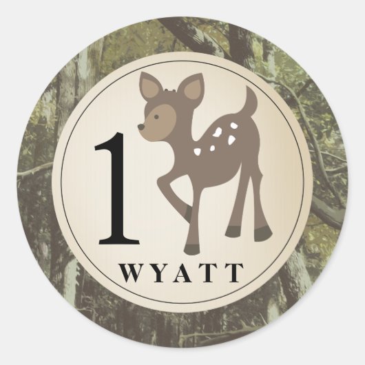 Wyatt Camo Herten Sticker (Voorkant)