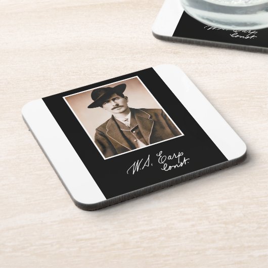 Wyatt Earp Constable in Zijne Eerste Minister Bier Onderzetter (Linkerzijde)