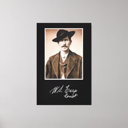 Wyatt Earp Constable in Zijne Eerste Minister Canvas Afdruk (Voorkant)