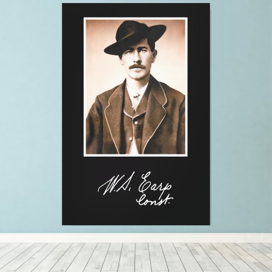 Wyatt Earp Constable in Zijne Eerste Minister Canvas Afdruk (Insitu (Houten vloer))