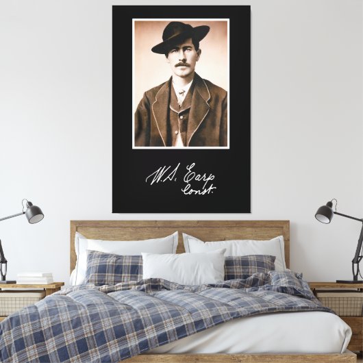 Wyatt Earp Constable in Zijne Eerste Minister Canvas Afdruk (Insitu (Slaapkamer))