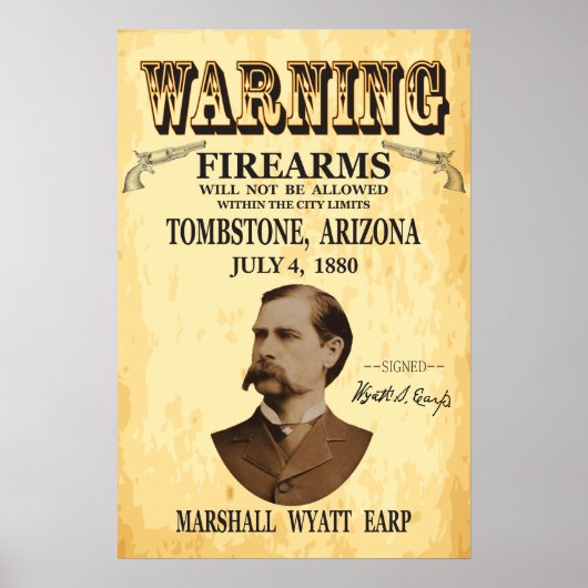 Wyatt Earp Cool Fab Tombstone Poster (Voorkant)