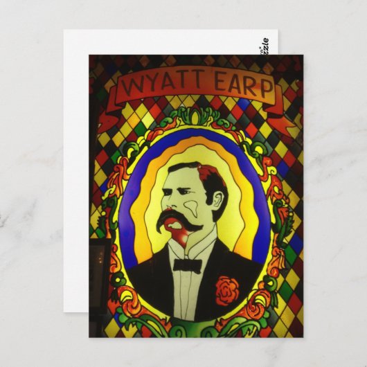 Wyatt Earp Glas in lood Briefkaart (Voorkant / Achterkant)