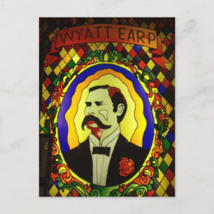 Wyatt Earp Glas in lood Briefkaart