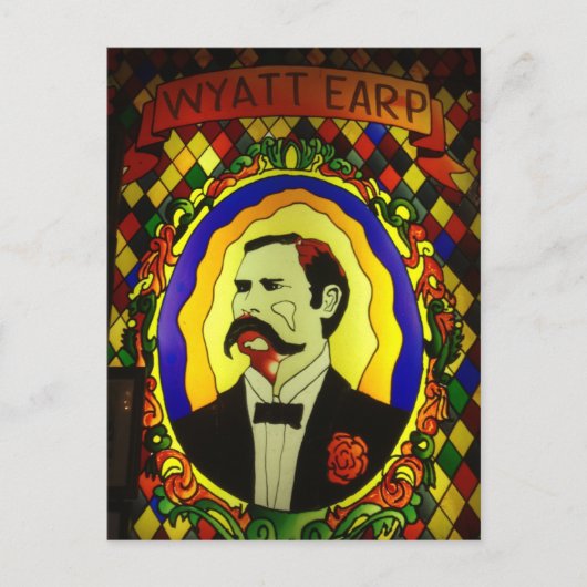Wyatt Earp Glas in lood Briefkaart (Voorkant)