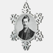 Wyatt Earp: Lawman, Gunfighter, Saloon Keeper Tin Sneeuwvlok Ornament (Rechts)