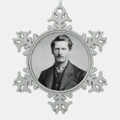 Wyatt Earp: Lawman, Gunfighter, Saloon Keeper Tin Sneeuwvlok Ornament (Voorkant)