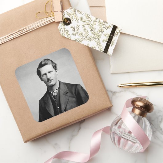 Wyatt Earp: Lawman, Gunfighter, Saloon Keeper Vierkante Sticker (Geschenken)