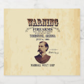 Wyatt Earp ⚖️ Lawman Marshall Old Tombstone Bier Etiket (Enkel label)