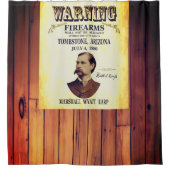 Wyatt Earp Marshall 👮♂️ Gunfighter Lawman Douchegordijn (Voorkant)