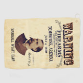 Wyatt Earp Marshall 👮♂️ Gunfighter Lawman Golfhanddoek (Horizontaal)