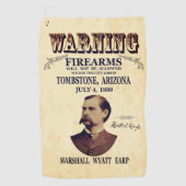 Wyatt Earp Marshall 👮♂️ Gunfighter Lawman Golfhanddoek (Voorkant)