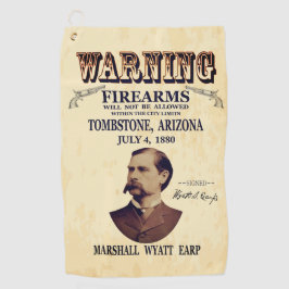 Wyatt Earp Marshall 👮♂️ Gunfighter Lawman Golfhanddoek