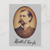 Wyatt Earp Portrait and Signature Briefkaart (Voorkant)