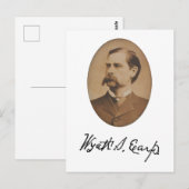 Wyatt Earp Portrait and Signature Briefkaart (Voorkant / Achterkant)