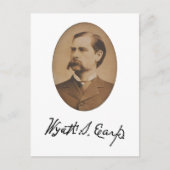 Wyatt Earp Portrait and Signature Briefkaart (Voorkant)
