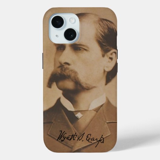 Wyatt Earp Portrait and Signature Case-Mate iPhone Case (Achterkant)