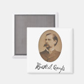 Wyatt Earp Portrait and Signature Magneet (Voorkant / Achterkant)