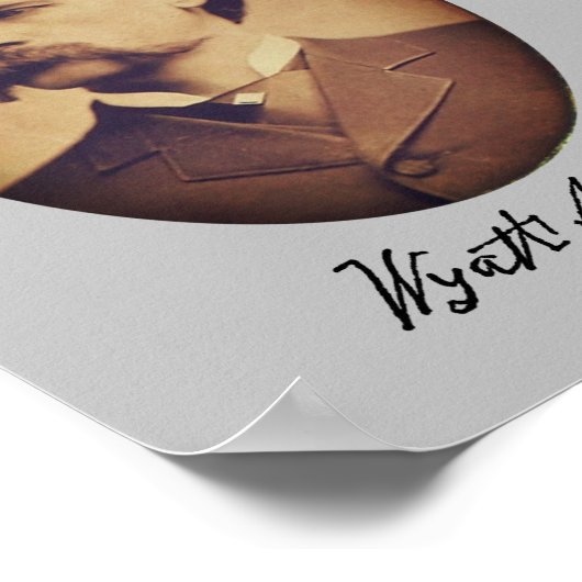 Wyatt Earp Portrait and Signature Poster (Hoek)