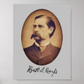 Wyatt Earp Portrait and Signature Poster (Voorkant)