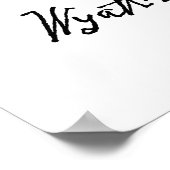 Wyatt Earp Portrait and Signature Poster (Hoek)