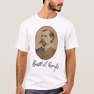 Wyatt Earp Portrait and Signature T-shirt