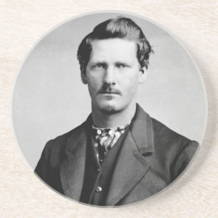 Wyatt Earp Sheriff & Revolverheld Wilde Westen Zandsteen Onderzetter