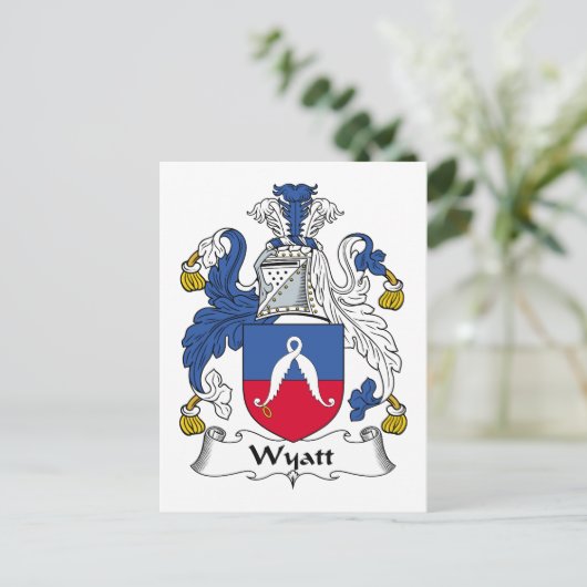 Wyatt Family Crest Briefkaart (Staand voorkant)